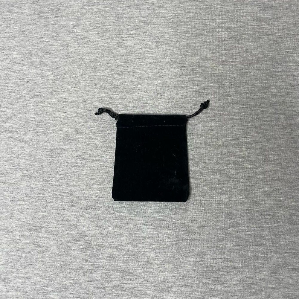 Macy’s Solid Black Small Velour Gift Pouch Bag 3”x 4”